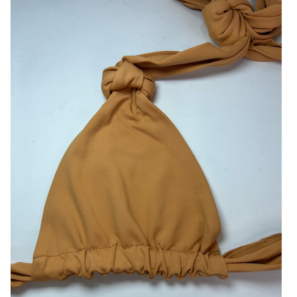 NWT Stone Fox Swim Isobel Minimalist Bikini Top Adjustable Sandstone size Small - Picture 11 of 16